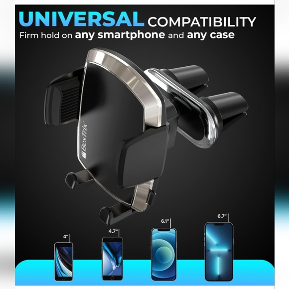 Bestrix Air Vent Phone Holder for Car – 360 Rotation, One-Hand Operation - Picture 4 of 10